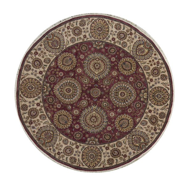 Bokara Rug Co., Inc. HandKnotted HighQuality Dark Brown Round Area
